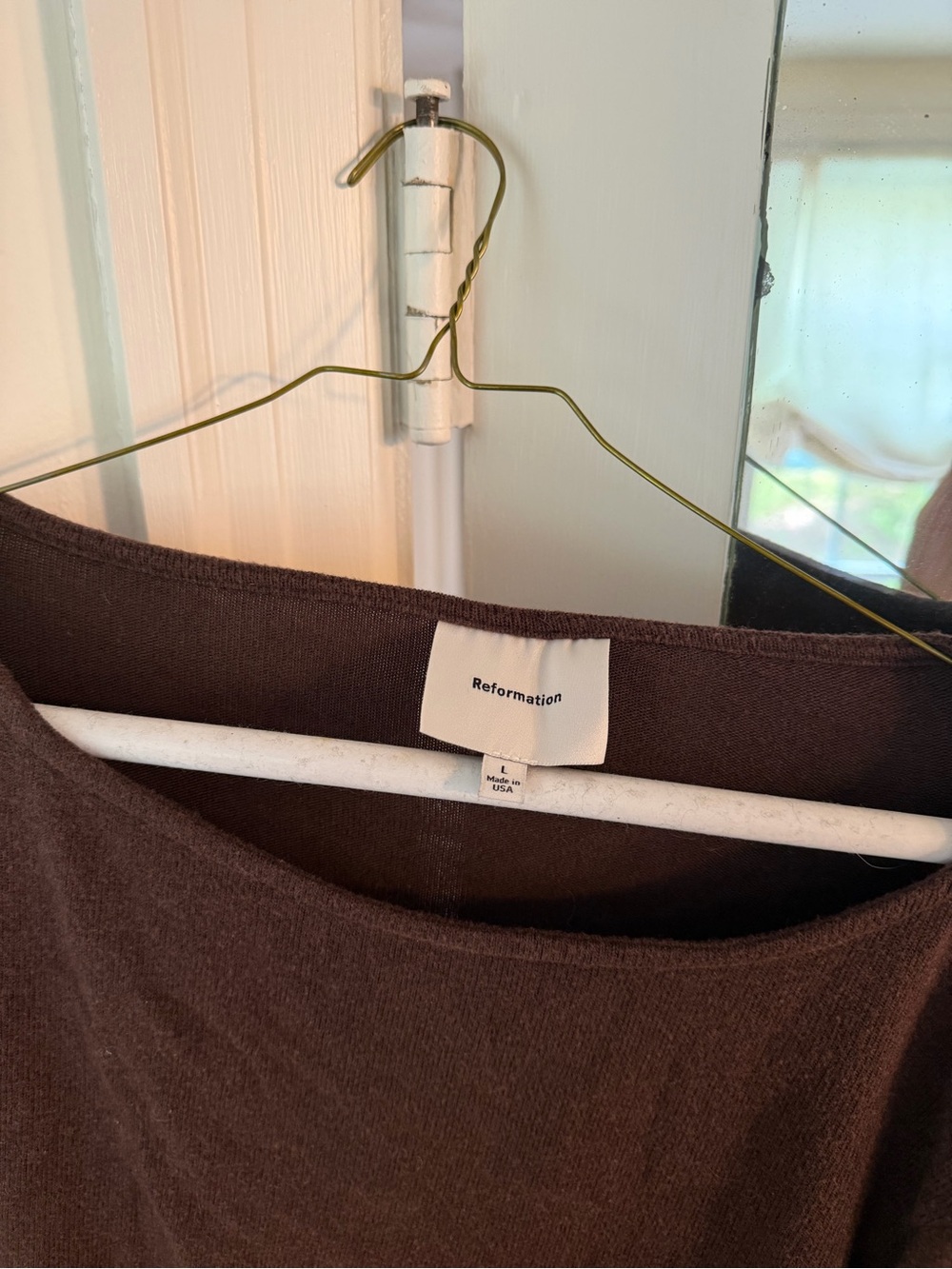 Reformation Brown Long Sleeve Sweater - Picture 3 of 3